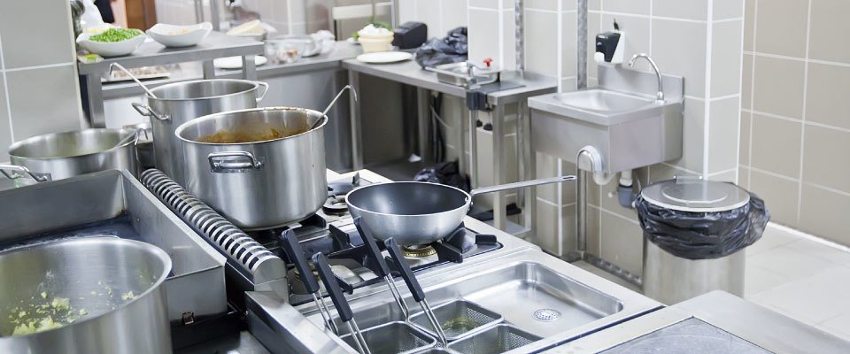 Cuisine commerciale en acier inoxydable